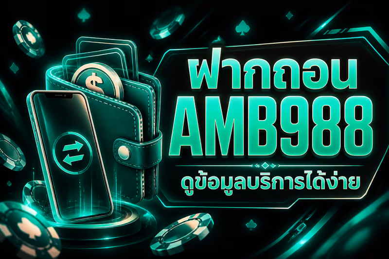 ฝากถอน AMB988 ดูข้อมูลบริการได้ง่าย