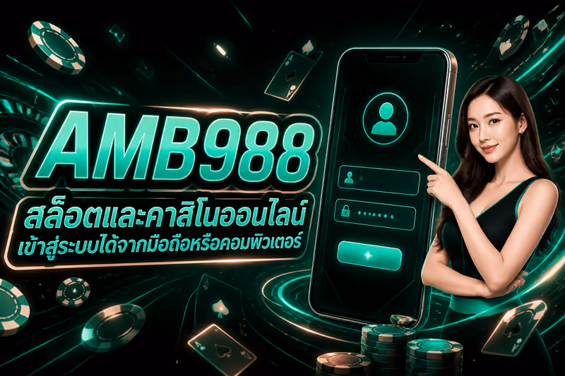 AMB988 สล็อตและคาสิโนออนไลน์เข้าสู่ระบบได้จากมือถือหรือคอมพิวเตอร์